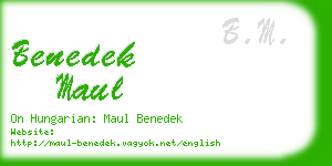 benedek maul business card